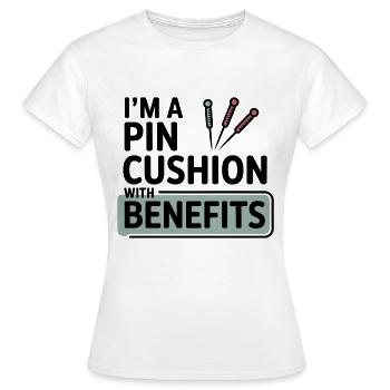 I'm A Pin Cushion With Benefits Acupuncturist  - Women's T-Shirt - white - Front - AI Model Female 172 dark (172cm)
