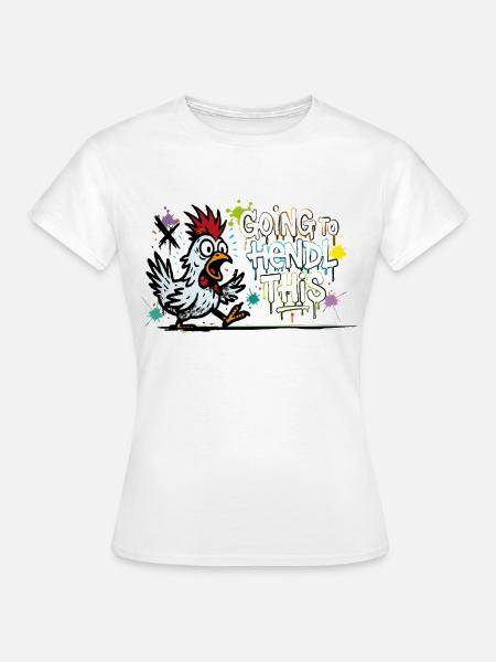 Going to Hendl This Graffiti Denglisch Spruch - T-shirt dam - vit