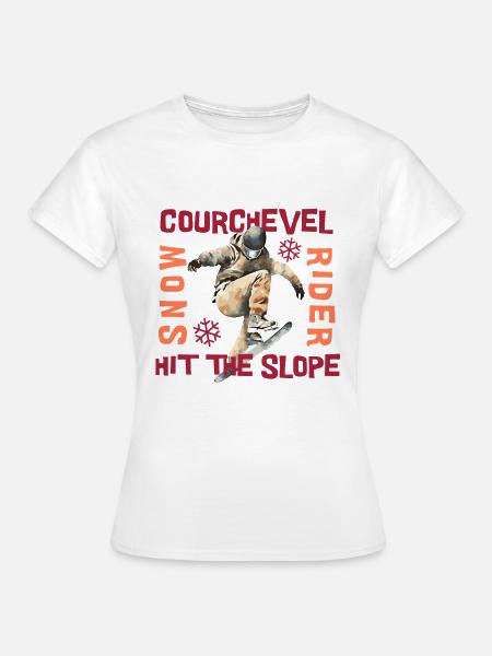 Courchevel Snowboard Jumping - Frauen T-Shirt - Weiß
