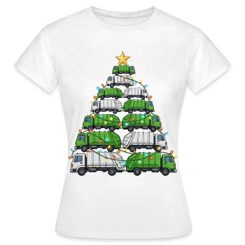 Cadeau drôle de sapin de Noël pour camion poubelle - T-shirt Femme - blanc - Devant - AI Model Female 172 dark (172cm)