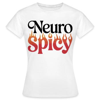 Spicy Flammen Typografie - Frauen T-Shirt - Weiß - Vorne - AI Model Female 172 dark (172cm)