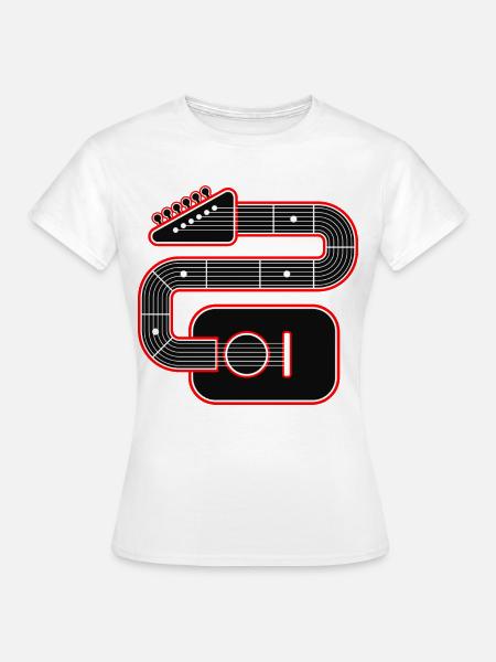 Abstrakte Gitarrenkunst - Frauen T-Shirt - Weiß