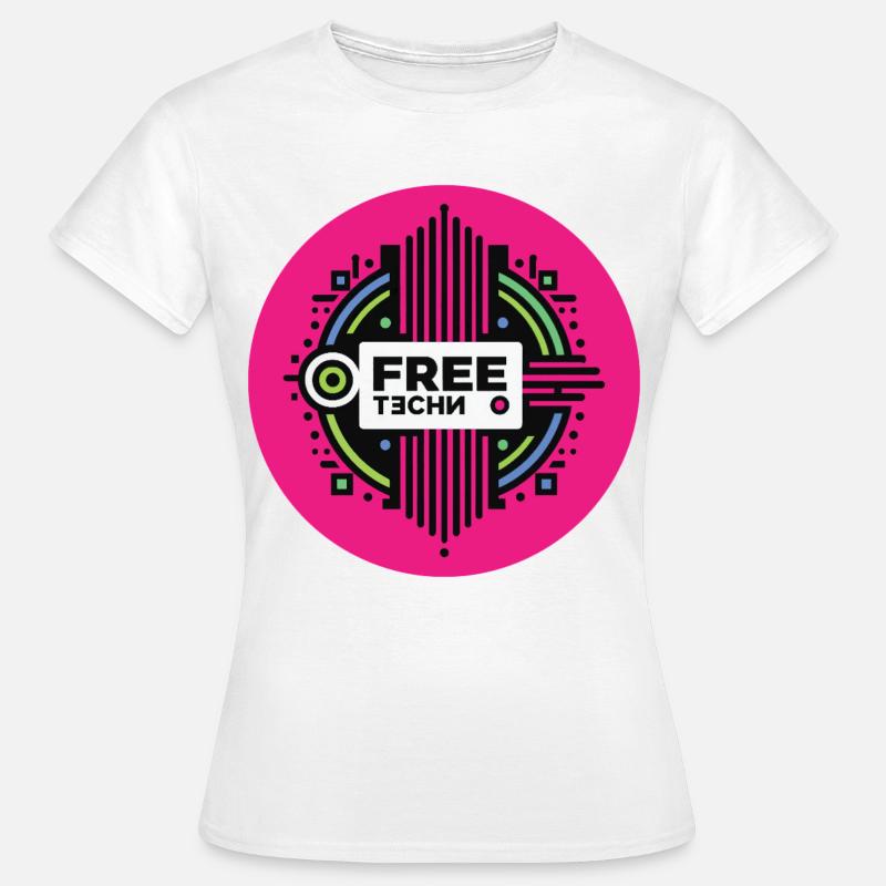 FREE TECHNO #2 - let's talk - Women's T-Shirt - white