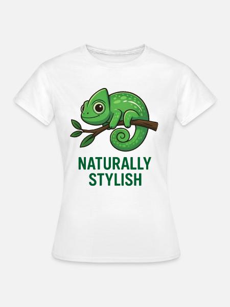 Stilvolles Chamäleon - Frauen T-Shirt - Weiß
