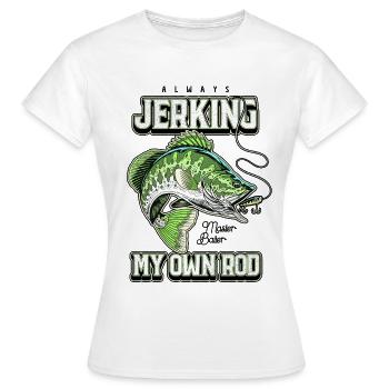Toujours en train de branler ma canne en train de pêcher bizarrement - T-shirt Femme - blanc - Devant - AI Model Female 172 dark (172cm)