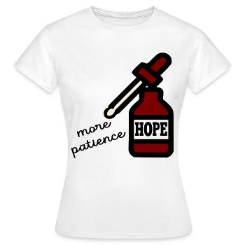 Espoir Patience - T-shirt Femme - blanc - Devant - AI Model Female 172 dark (172cm)