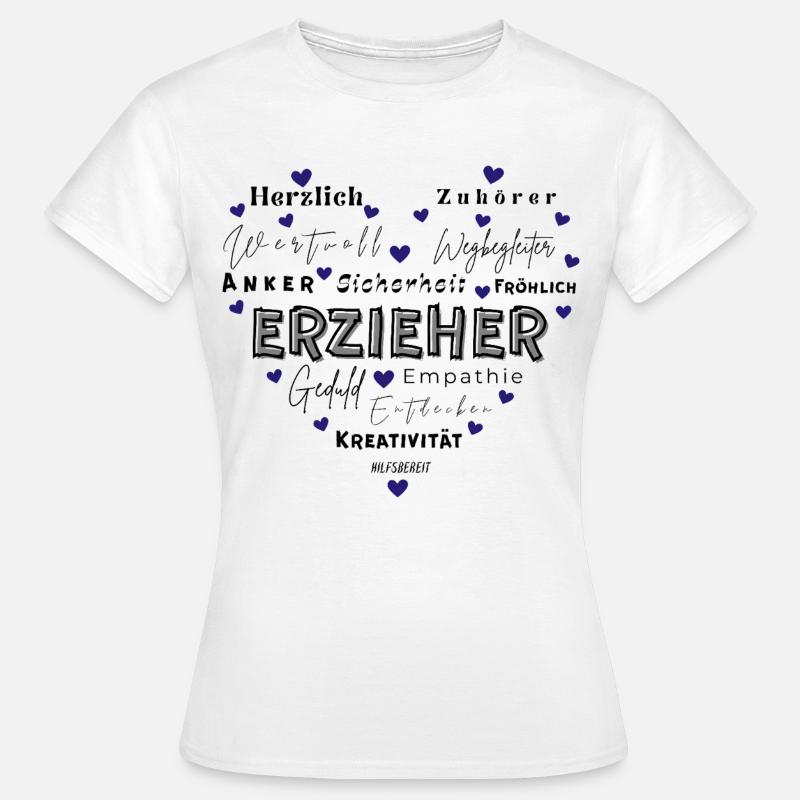 Educator Heart - Women's T-Shirt - white