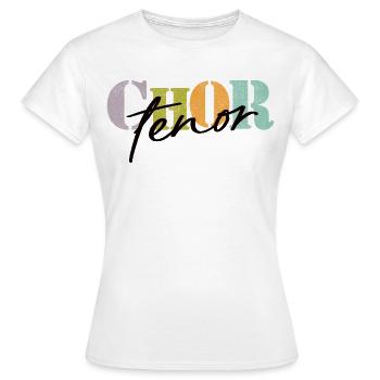 Ténor de chœur - T-shirt Femme - blanc - Devant - AI Model Female 172 dark (172cm)