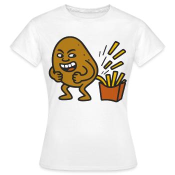Selles de pommes de terre - T-shirt Femme - blanc - Devant - AI Model Female 172 dark (172cm)