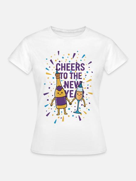 Prost auf die Neujahrsfeier - Frauen T-Shirt - Weiß