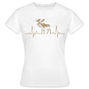 Mosses Heartbeat Silhouette - Women's T-Shirt - white - Front - AI Model Female 172 dark (172cm)