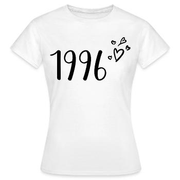 1996 - Frauen T-Shirt - Weiß - Vorne - AI Model Female 172 dark (172cm)