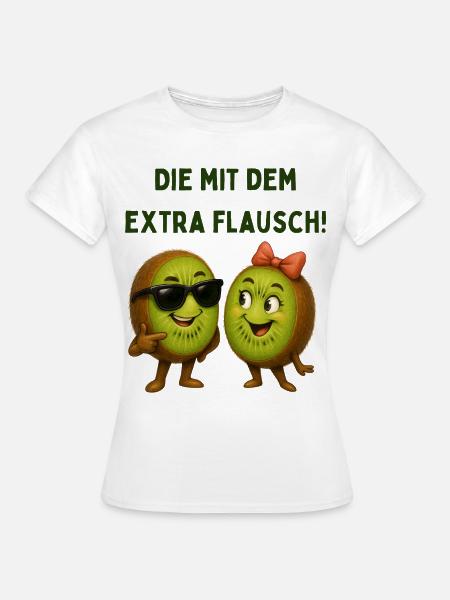 Kiwis mit extra Flausch - Frauen T-Shirt - Weiß