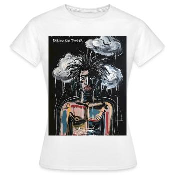 Surreal Electric Cloudy Portrait - Women's T-Shirt - white - Front - AI Model Female 172 dark (172cm)