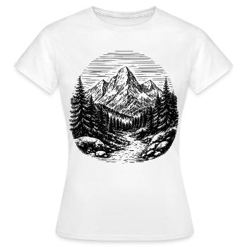 Path through the forest - Women's T-Shirt - white - Front - AI Model Female 172 dark (172cm)
