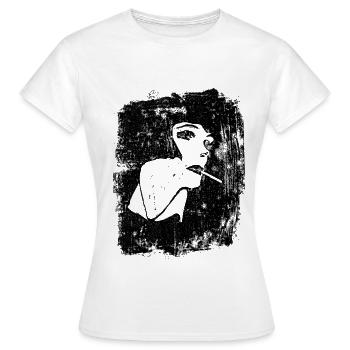 Lignes nocturnes - T-shirt Femme - blanc - Devant - AI Model Female 172 dark (172cm)