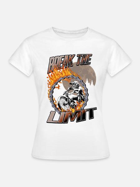 BMX Break the Limit Feuer - Frauen T-Shirt - Weiß