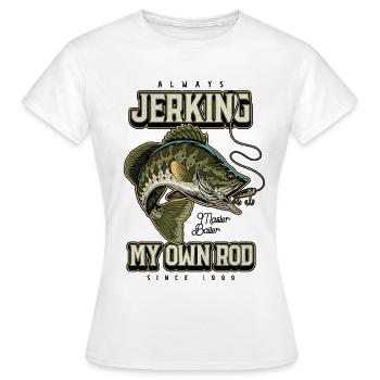 Toujours en train de branler ma canne Pêche drôle Né en 1999 - T-shirt Femme - blanc - Devant - AI Model Female 172 dark (172cm)