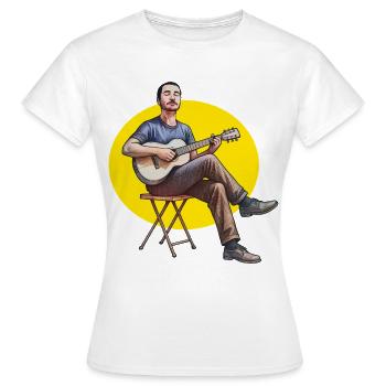 ACOUSTIC GUITARIST - sound & vision - T-shirt Femme - blanc - Devant - AI Model Female 172 dark (172cm)