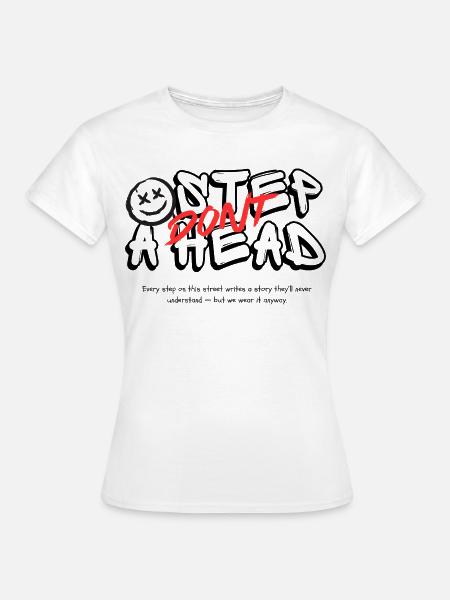 Dont Streichschrift Logo mit - Frauen T-Shirt - Weiß