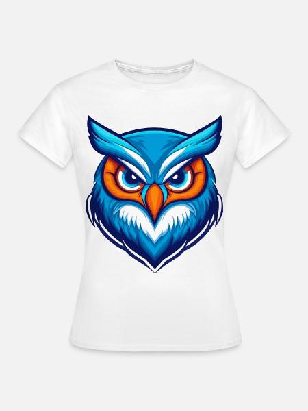 Blue Owl Esports Maskottchen-Logo - Frauen T-Shirt - Weiß