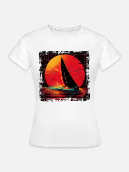90er Segelschiff - Frauen T-Shirt - Weiß