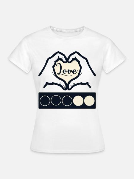 Biathlon-Liebe – Herzhände - Frauen T-Shirt - Weiß