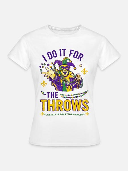 Mardi Gras Jester Beads - Frauen T-Shirt - Weiß
