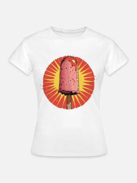 Eiscreme Grafik - Frauen T-Shirt - Weiß