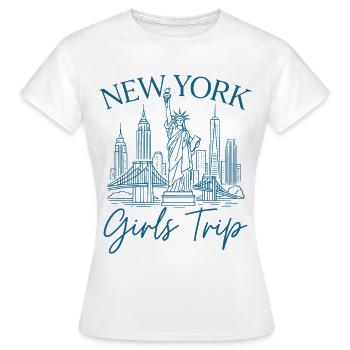 Voyage des filles à New York - T-shirt Femme - blanc - Devant - AI Model Female 172 dark (172cm)