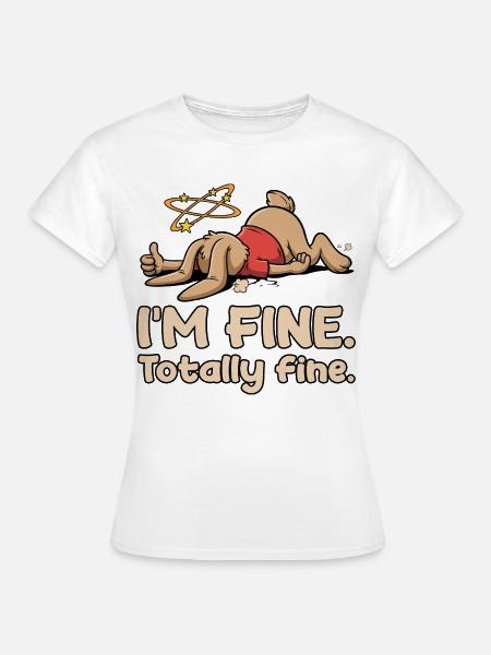 Erschöpfter Hase mit sarkastischem Spruch - Frauen T-Shirt - Weiß