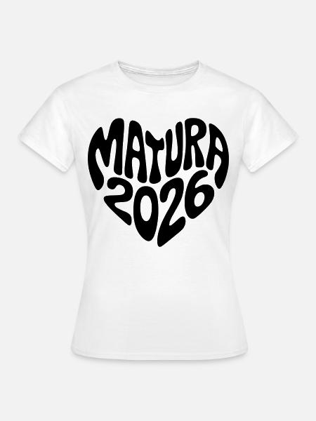 Matura 2026 Herz Form - Frauen T-Shirt - Weiß