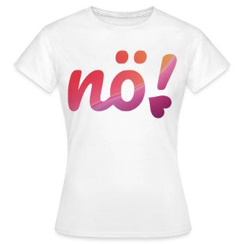 Non, dégradé néon rose & violet avec le slogan Non. - T-shirt Femme - blanc - Devant - AI Model Female 172 dark (172cm)