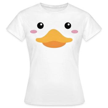 Ich bin eine Ente – Lustiges Kostüm T-Shirt - Frauen T-Shirt - Weiß - Vorne - AI Model Female 172 dark (172cm)