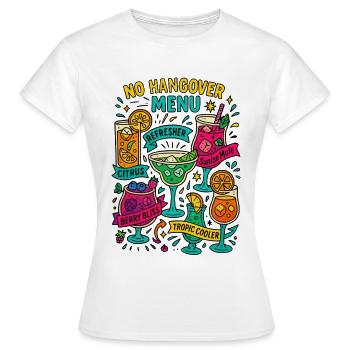 Pas de menu hangar, carte mocktail - T-shirt Femme - blanc - Devant - AI Model Female 172 dark (172cm)