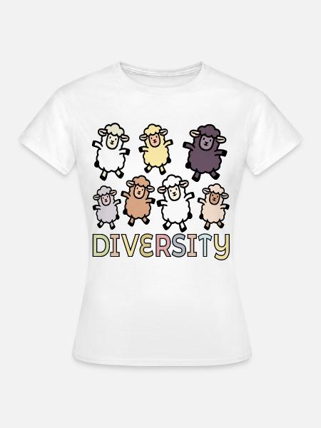 Vielfalt Schaf-Inklusion - Frauen T-Shirt - Weiß