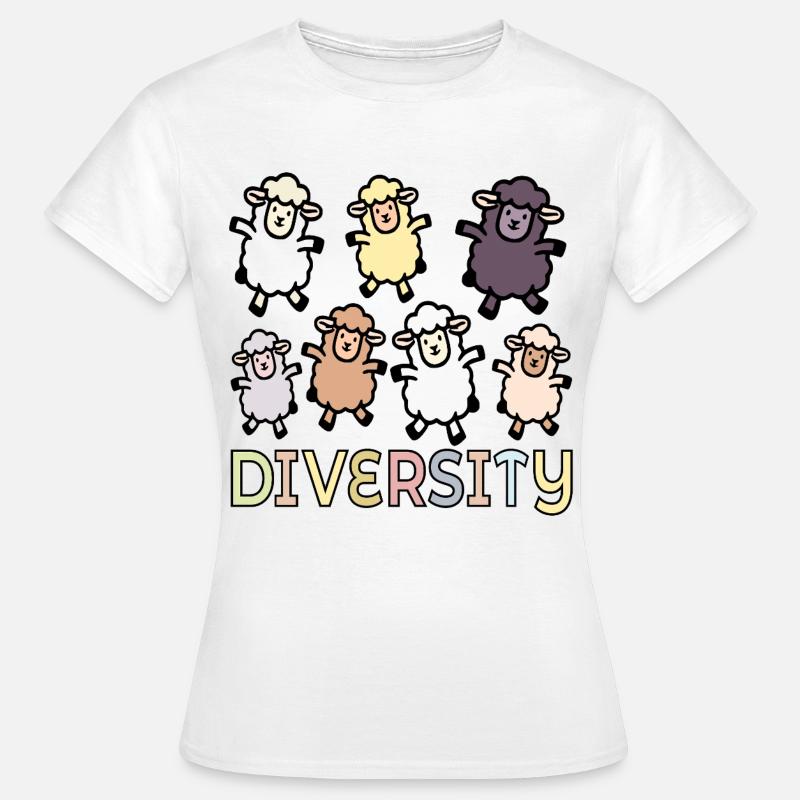 Diversità: Inclusione delle Pecore - Maglietta da donna - bianco