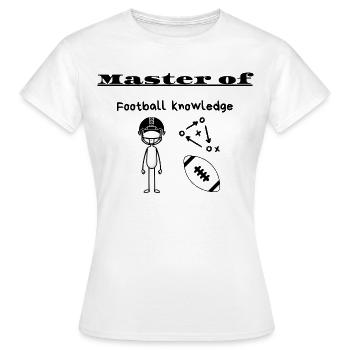 Maîtrise en connaissances du football - T-shirt Femme - blanc - Devant - AI Model Female 172 dark (172cm)