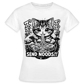 Send Noods Ramen - Frauen T-Shirt - Weiß - Vorne - AI Model Female 172 dark (172cm)