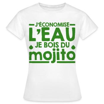 Mojito Humor-Phrase Mojito-Cocktail - Frauen T-Shirt - Weiß - Vorne - AI Model Female 172 dark (172cm)