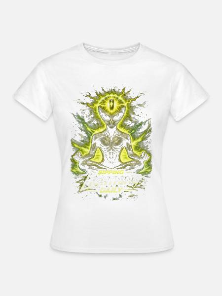 Energy Drink Sipping LIghtning Daily - Frauen T-Shirt - Weiß
