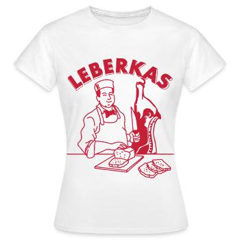 Lustiger Metzger Leberkas Bayrischer Döner - Frauen T-Shirt - Weiß - Vorne - AI Model Female 172 dark (172cm)