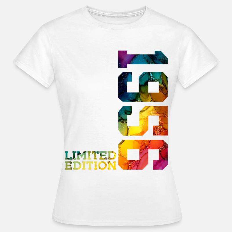 BEGRÆNSET UDGAVE 1956 70 ÅR 70 ÅRS FØDSELSDAG - Dame-T-shirt - hvid