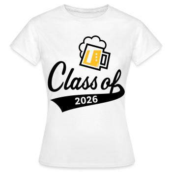 Promotion 2026 (Promotion diplômée / Bière / 2C POS) - T-shirt Femme - blanc - Devant - AI Model Female 172 dark (172cm)