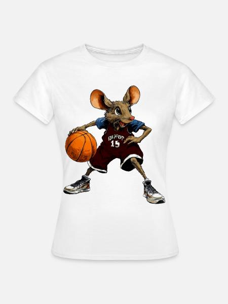 Mäuse Basketball - Frauen T-Shirt - Weiß