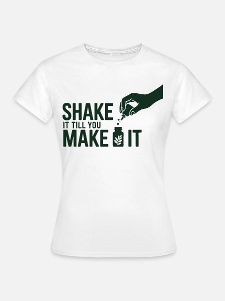 Homöopathie: Schüttel es, bis du es professionell machst. - Frauen T-Shirt - Weiß