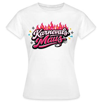 Cologne de la souris de carnaval - Design du carnaval de Cologne - T-shirt Femme - blanc - Devant - AI Model Female 172 dark (172cm)