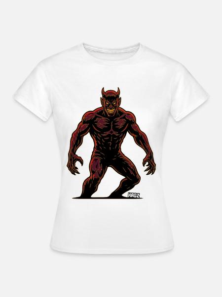Dämon Teufel - Frauen T-Shirt - Weiß