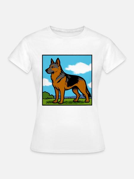 Deutscher Schäferhund Rassehund Geschenk - Frauen T-Shirt - Weiß
