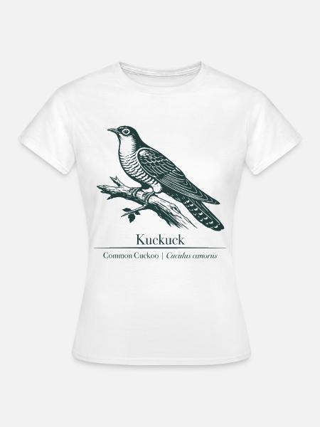 Kuckuck Silhouette | Ornithologie | Zeichnung - Frauen T-Shirt - Weiß